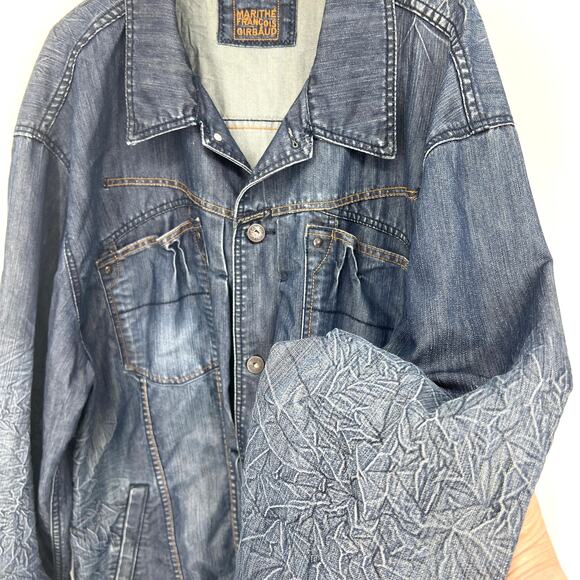 Vintage Marithe + Francois Girbaud Denim Jacket Size 4X Streetwear Grunge - Picture 3 of 14